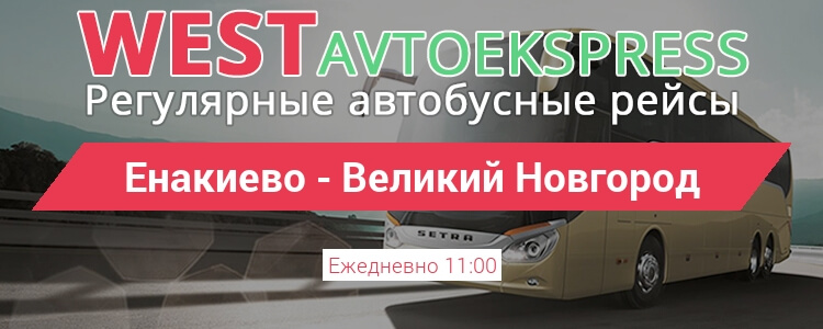 Автобус Енакиево - Великий Новгород 